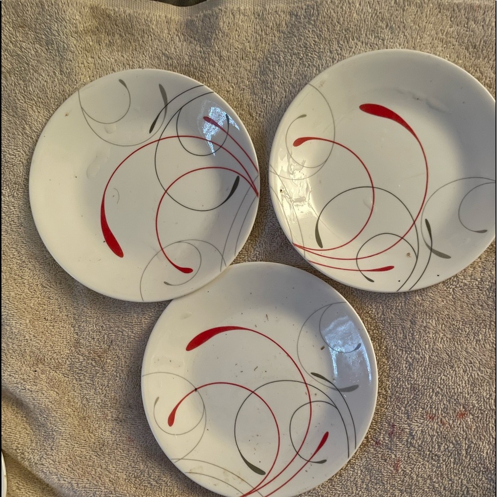 Set of 3 Vintage Corelle by Corning WILDFLOWER Spring Bouquet   Plates 7 in